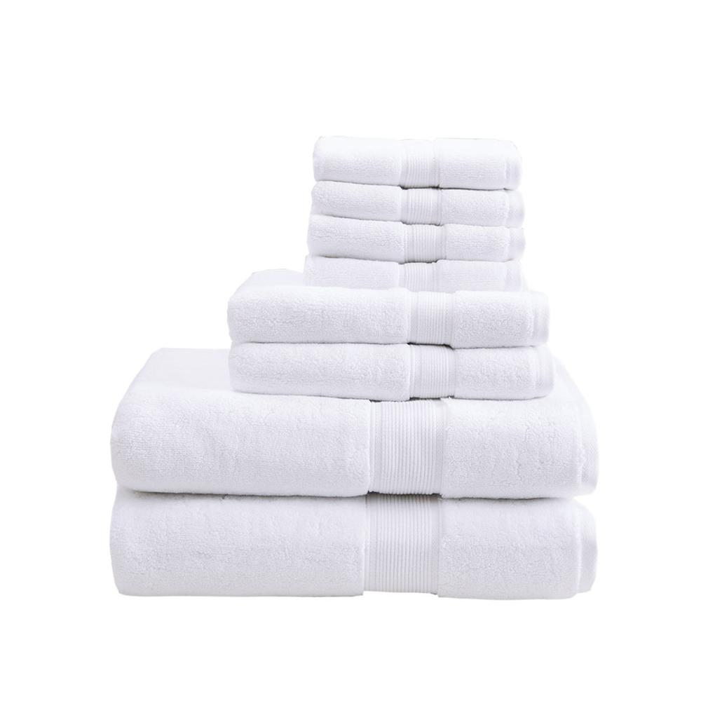 Signature Cotton Towel Set (8 Piece) White