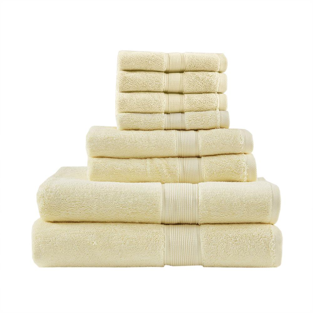 Yellow - Spa Quality Signature Cotton Bath Towel Set (8 Piece)