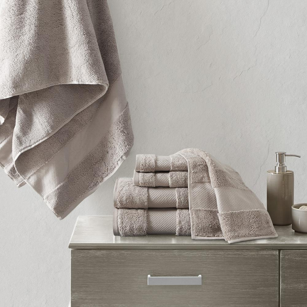 Taupe - Signature Turkish Cotton Bath Towel Set (6 Piece)