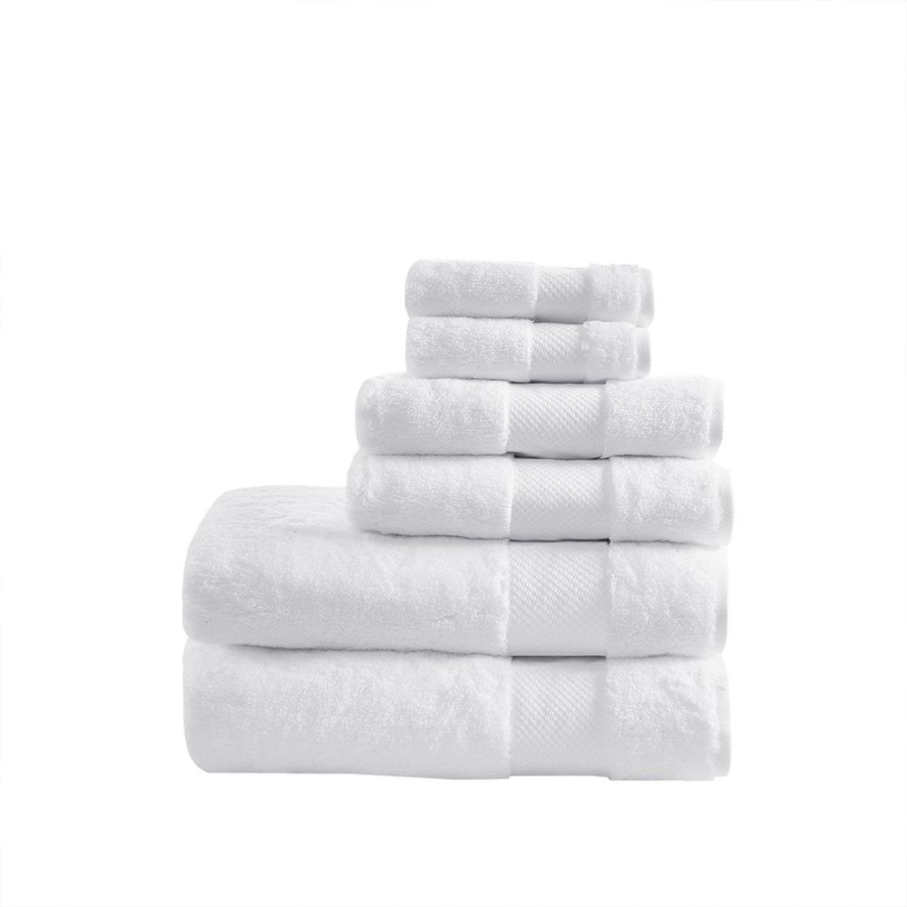 White - Signature Turkish Cotton Bath Towel Set (6 Piece)