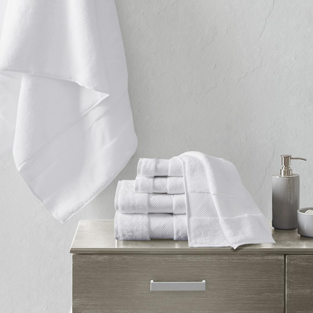White - Signature Turkish Cotton Bath Towel Set (6 Piece)