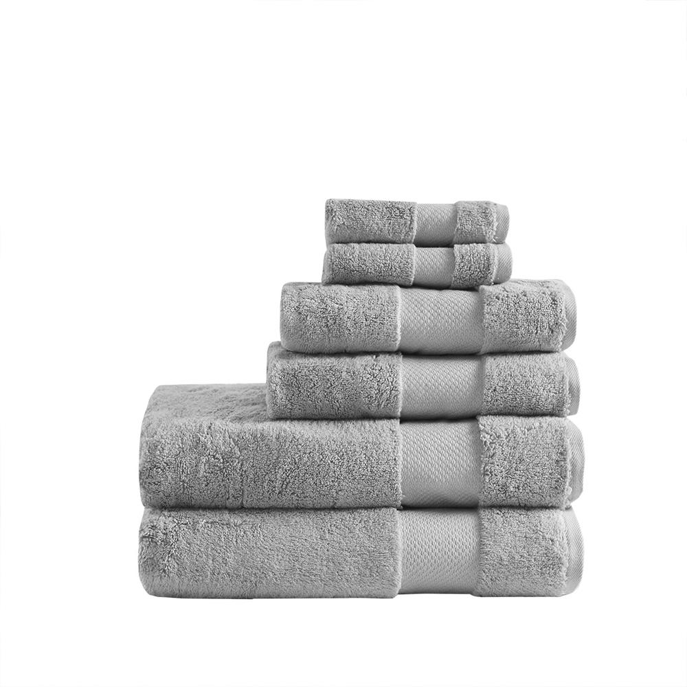 Grey - Signature Turkish Cotton Bath Towel Set (6 Piece)