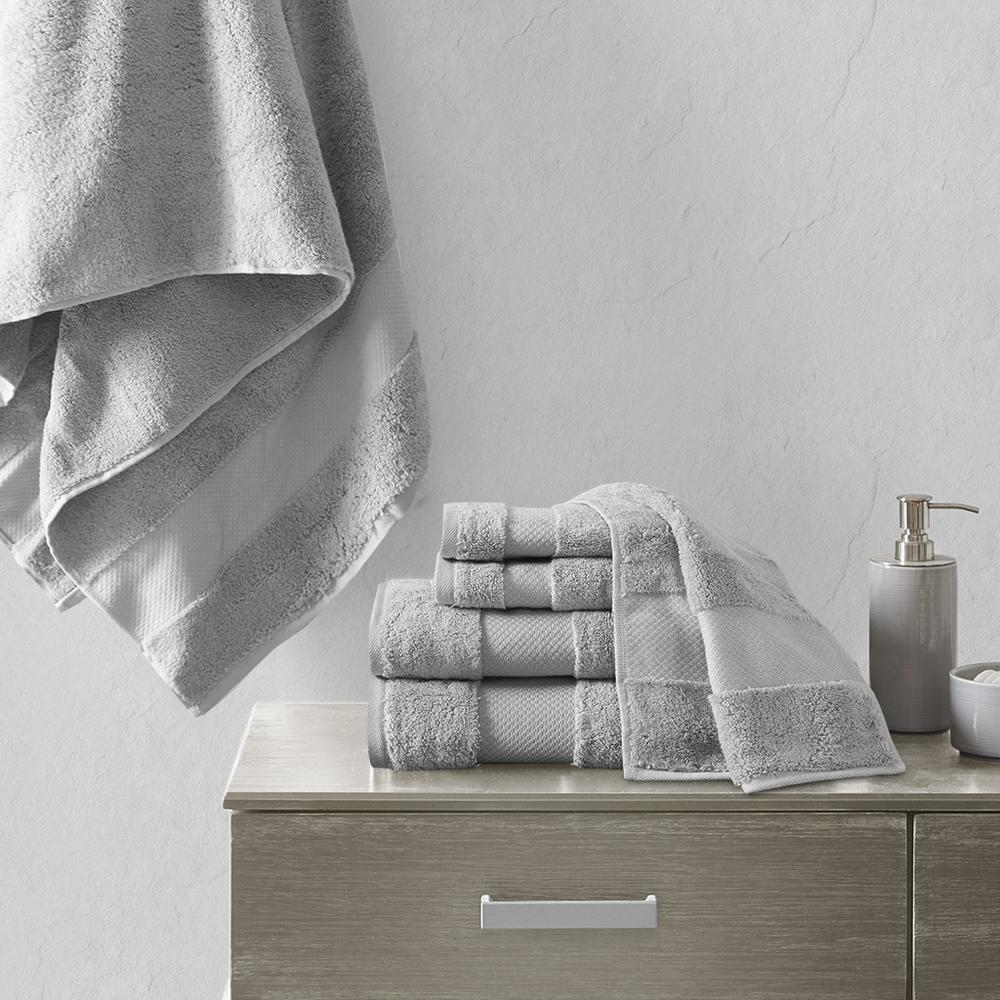 Grey - Signature Turkish Cotton Bath Towel Set (6 Piece)