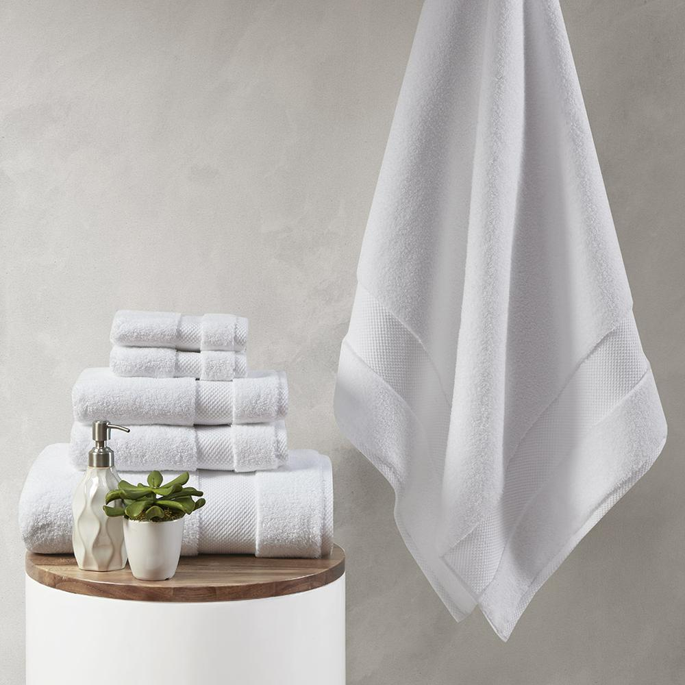 Luxurious Cotton Towel Set (6 Piece) White
