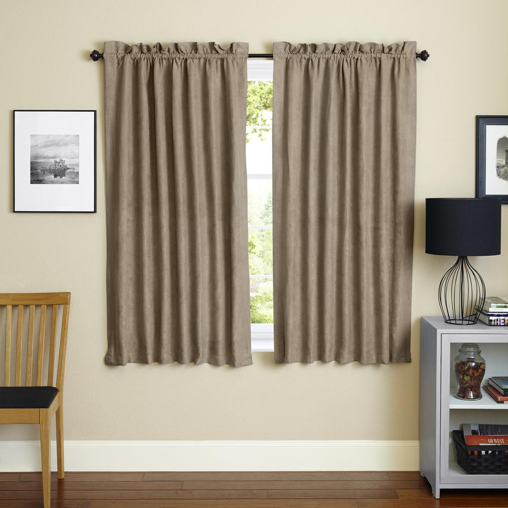Taupe - Timeless Cotton Blend Curtain Panel Pair (63")