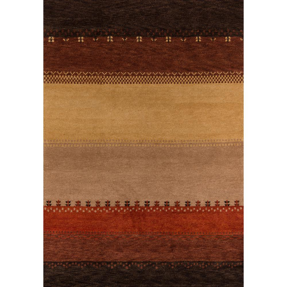 Multicolor Autumn - Rustic Charm Modern Rug (5'3" X 8')