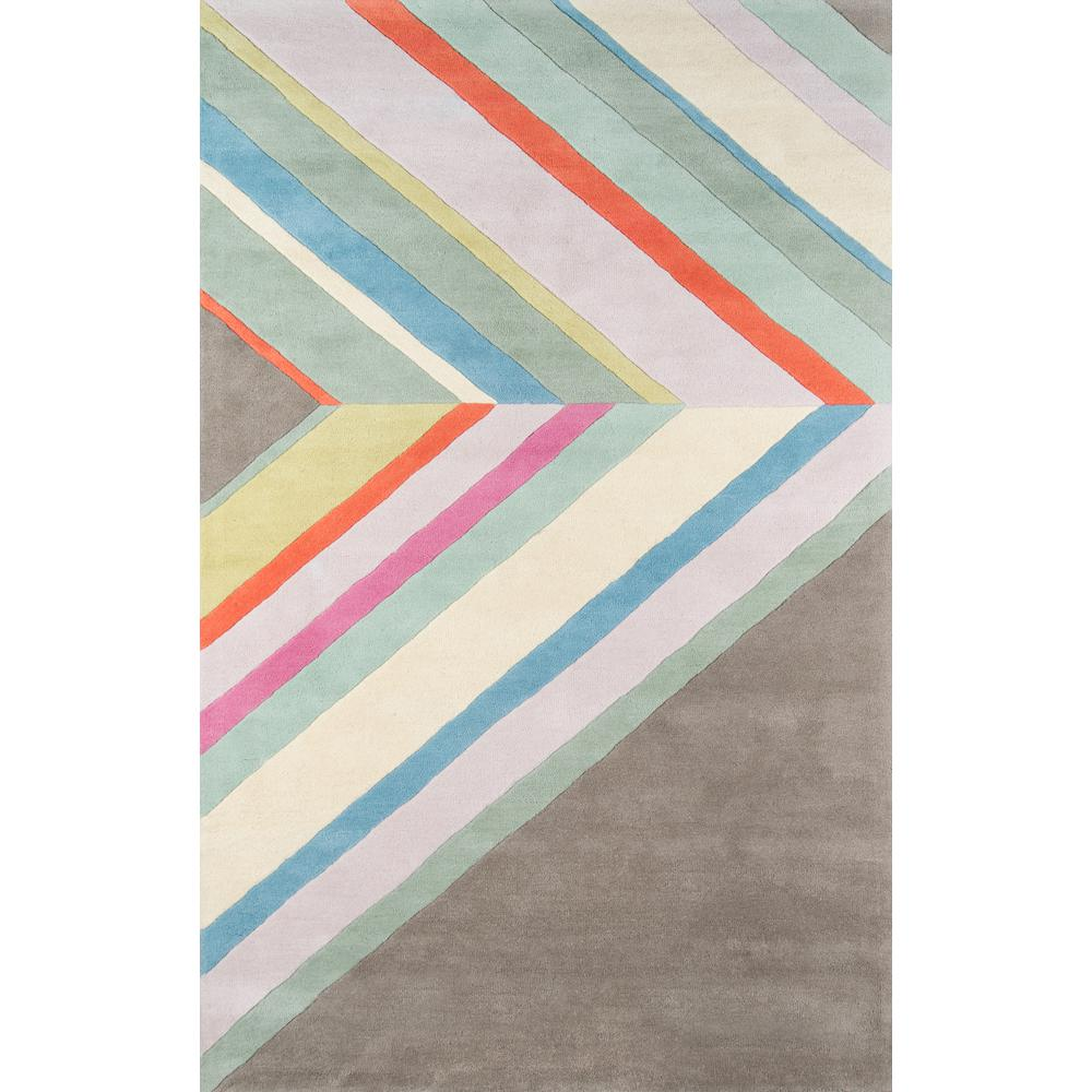 Grey/Multicolor - Vibrant Impressions Modern Rug (9' X 12')
