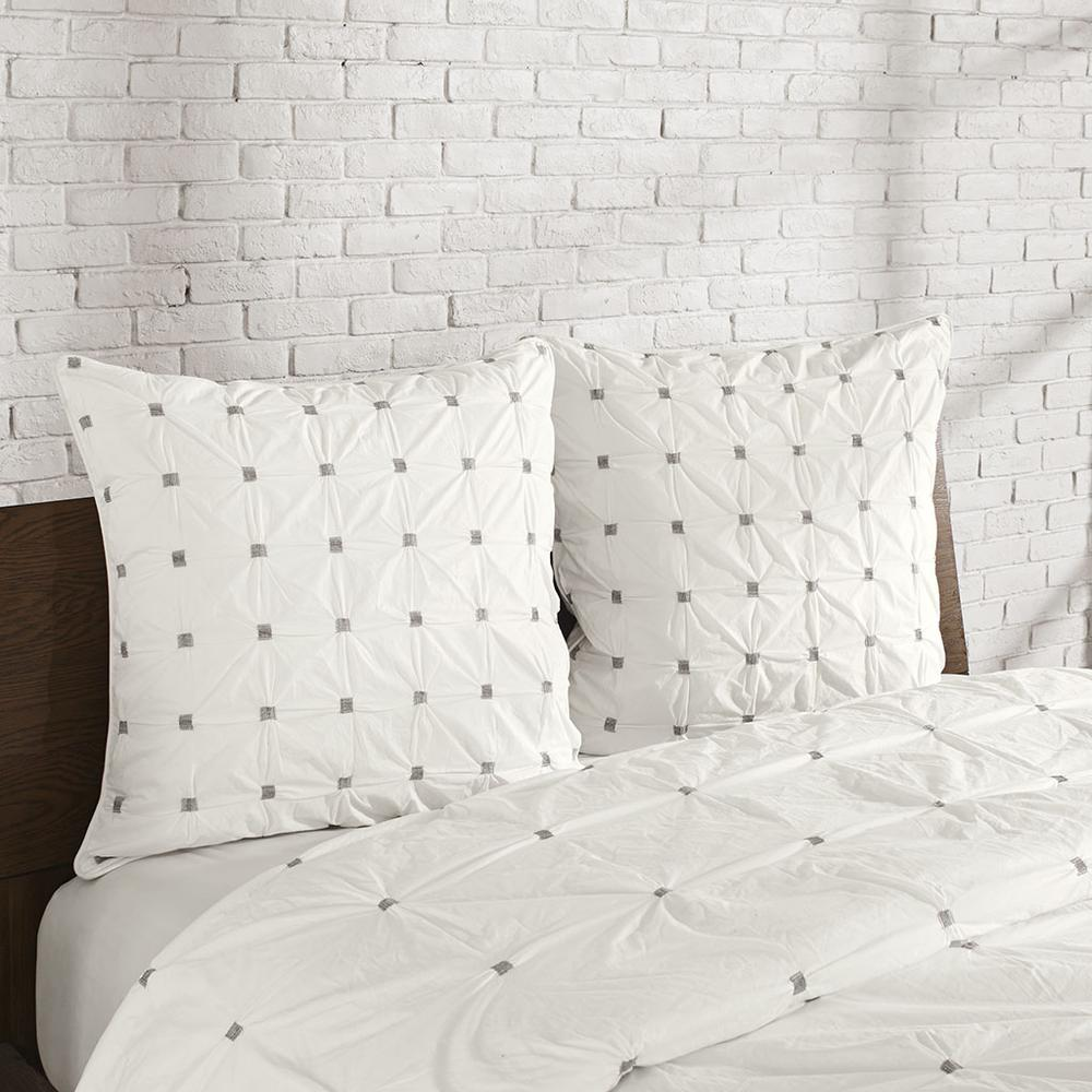 Cream - Modern Tufted-Inspired Design Cotton Comforter Set (3 Piece) Full/Queen