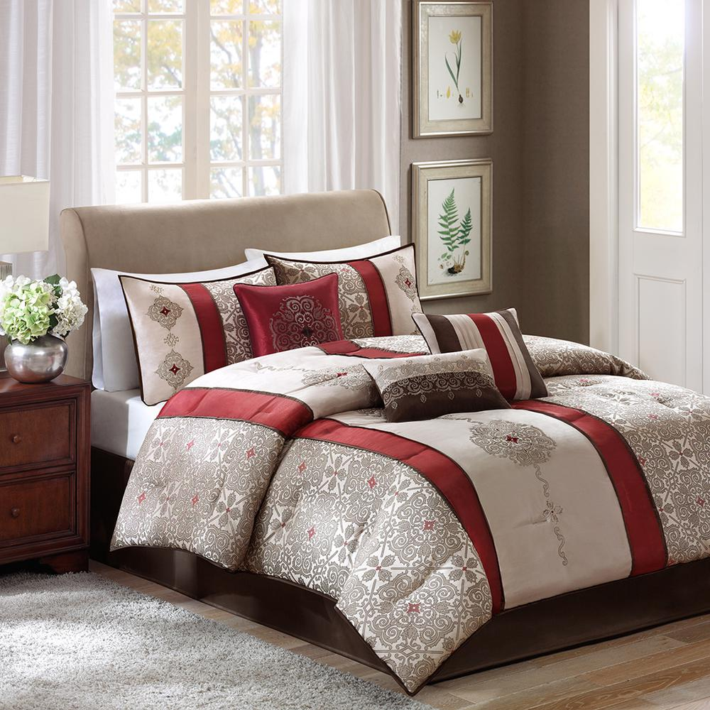 Palace Style Jacquard Comforter Set (7 Piece) Queen