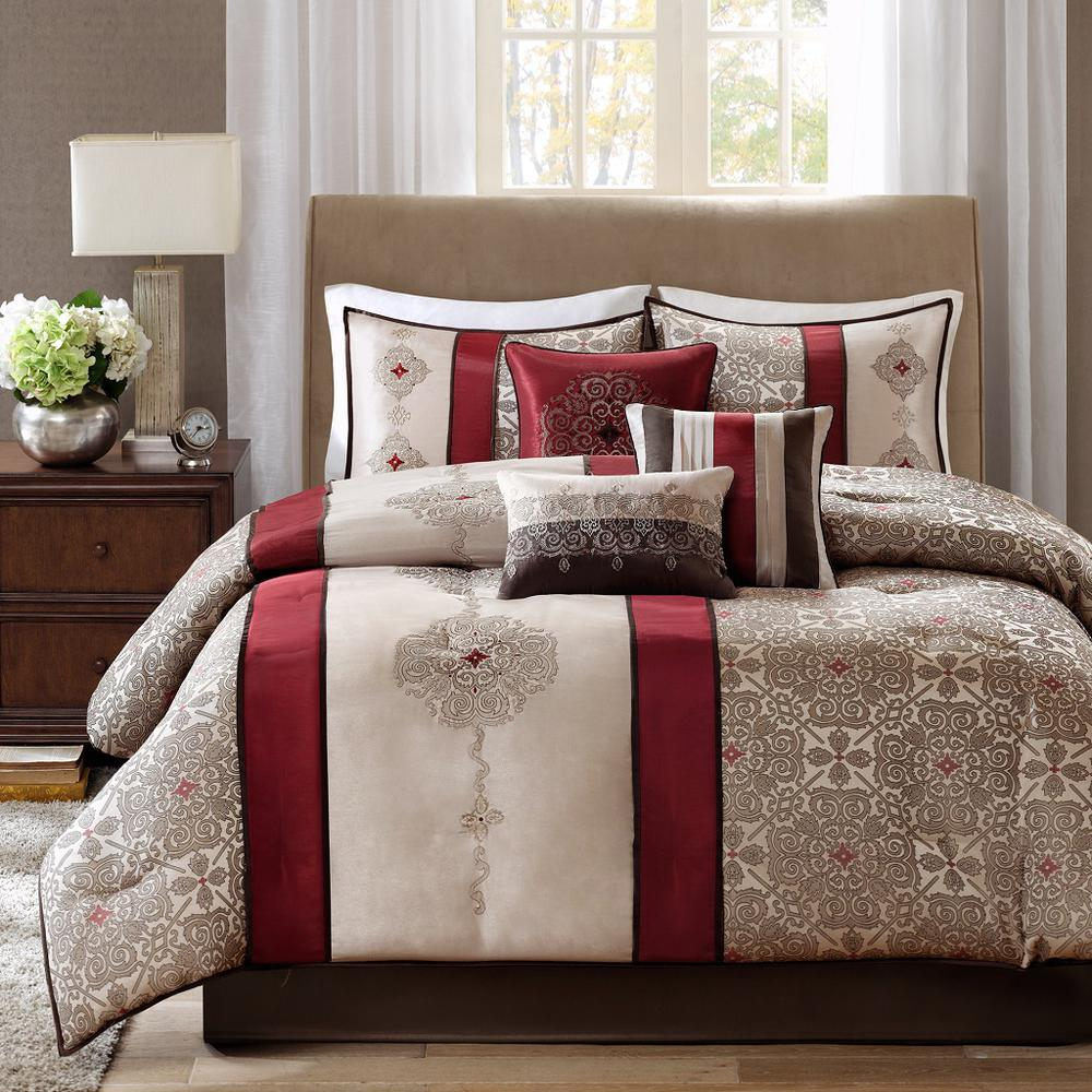 Palace Style Jacquard Comforter Set (7 Piece) Queen