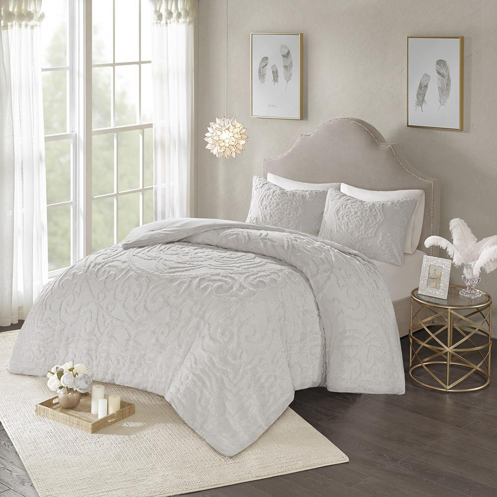 Shabby Chic Tufted Chenille Comforter Set (3 Piece) King/Cal King