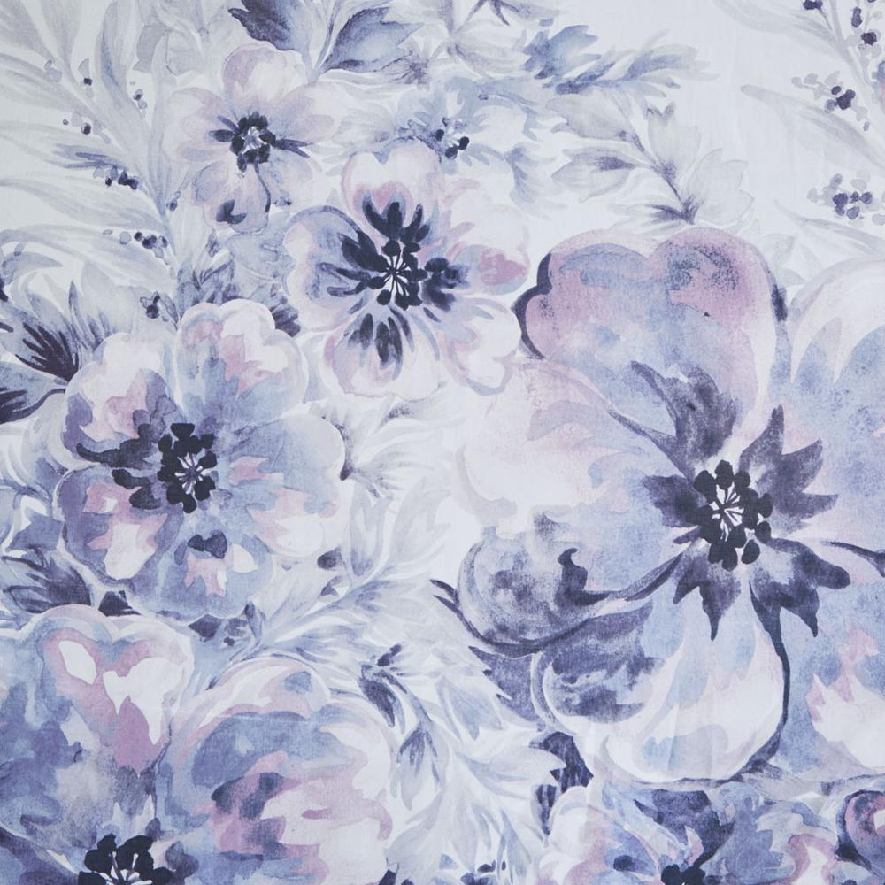 Vibrant Violet Blossom Curtain Cotton Shower Curtain (72"x72")