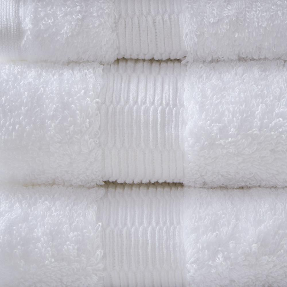 Luxurious Egyptian Cotton Bath Towel Set (6 Piece) White