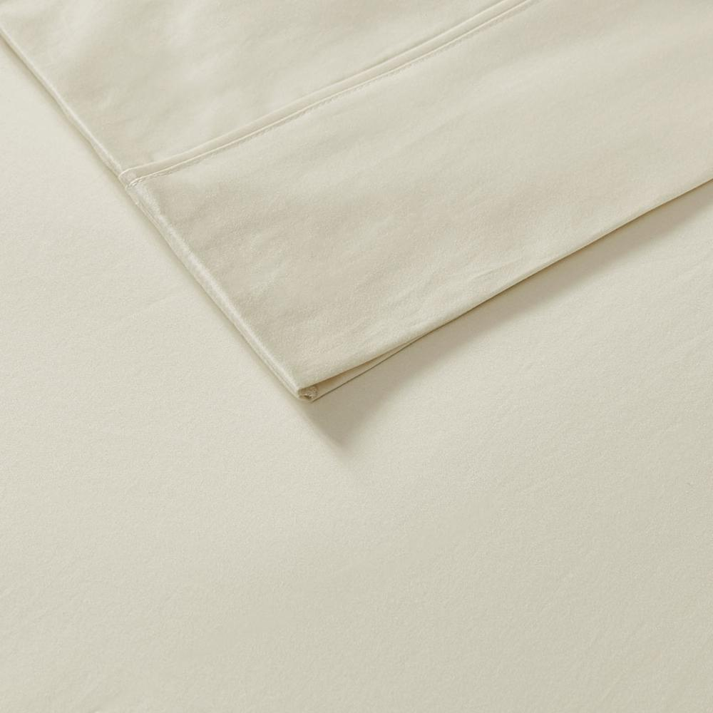 Ivory - Soft Cotton Rich Sateen Sheet Set (6 Piece) Queen
