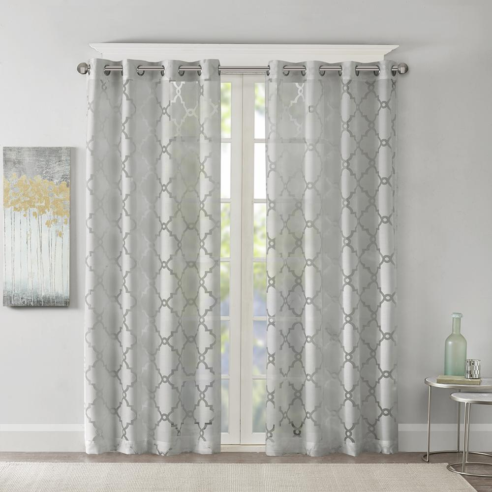 Grey - Soft Harmony Sheer Curtain Panel (95")