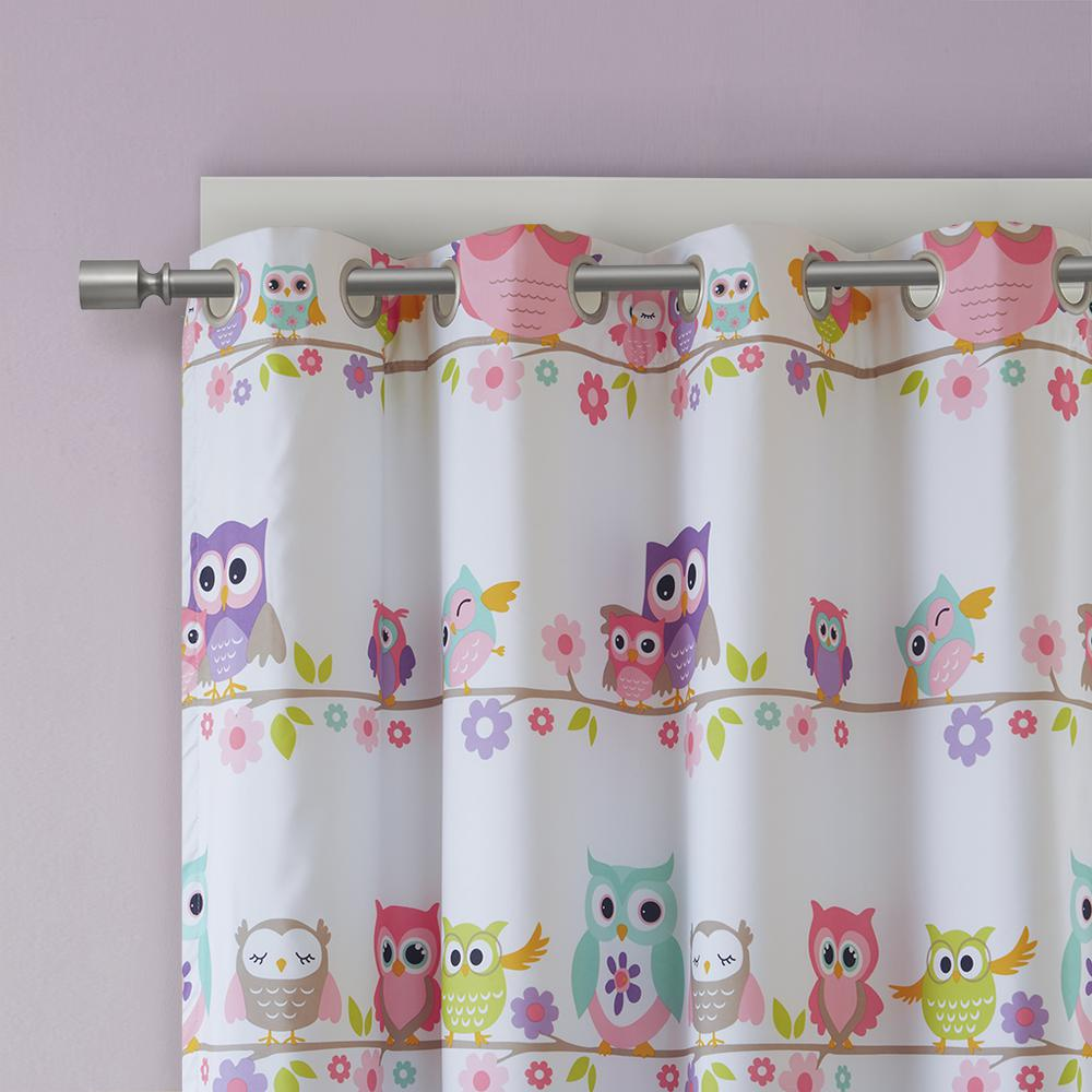 Cheerful Owls Blackout Curtain Panel (63")