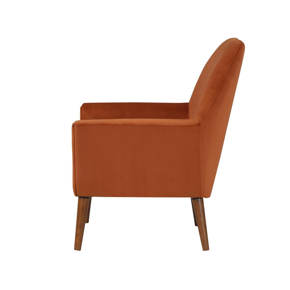 Burnt Orange - Italian-inspired Velvet Accent Chair (1 Pc)