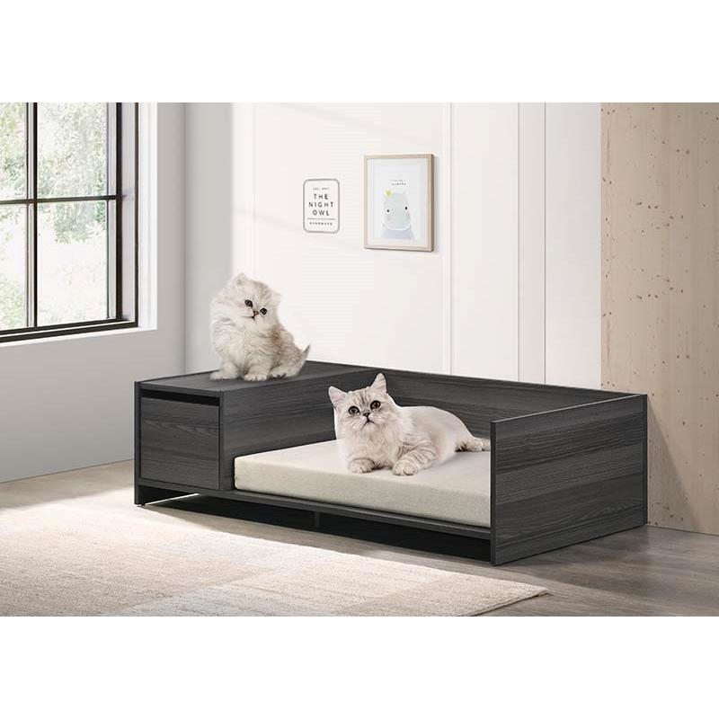 Charcoal - Luxe Comfort Pet Bed W/Cushion