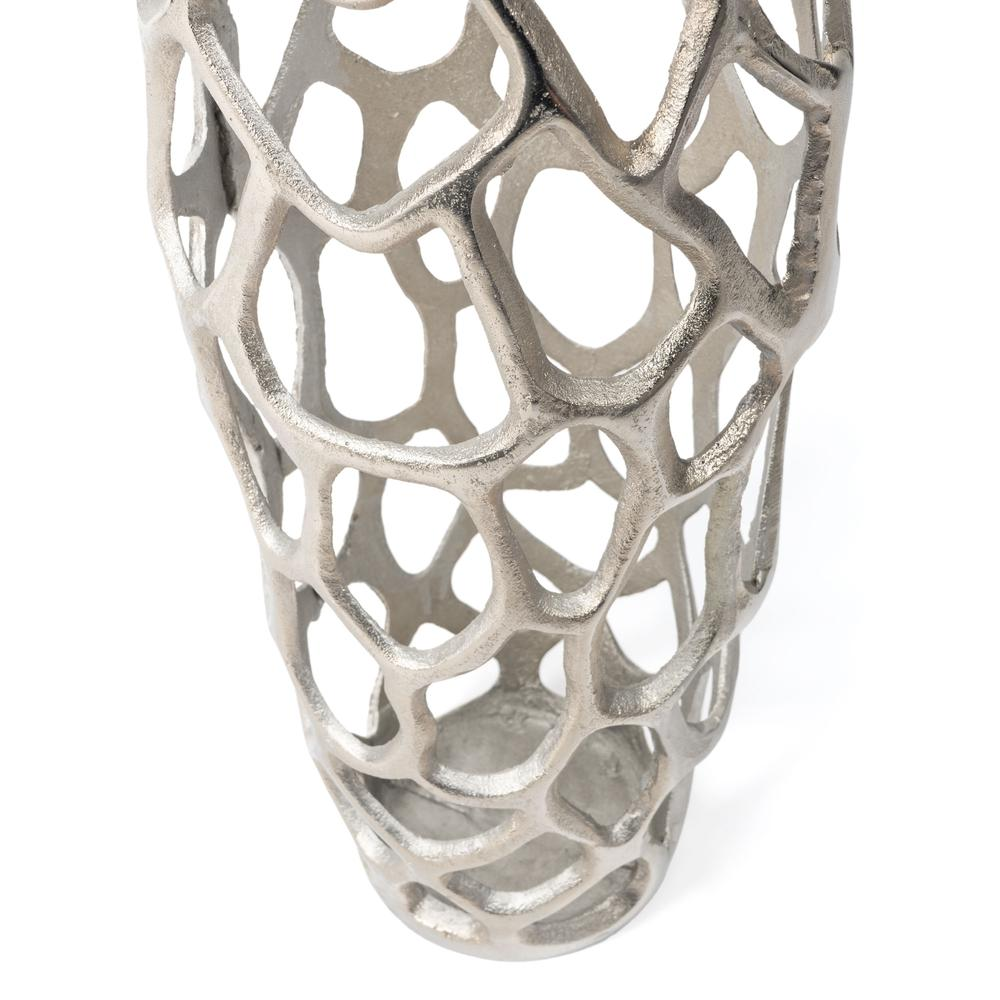 Silver - Sleek Contemporary Floor Vase (30")