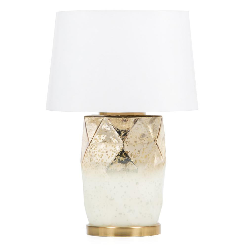 Glimmering Gold Glass Table Lamp (22")