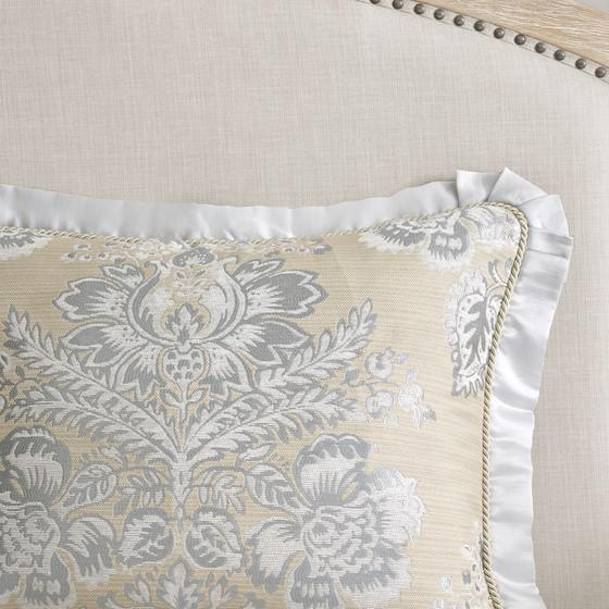 Beige - French Regal Jacquard Comforter Set (4 Piece) King