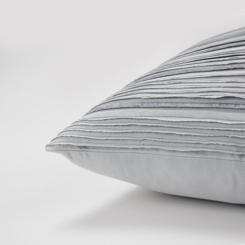 Soothing Grey & Blue - Contemporary Luxury Down Filled Pillow (20"x20")