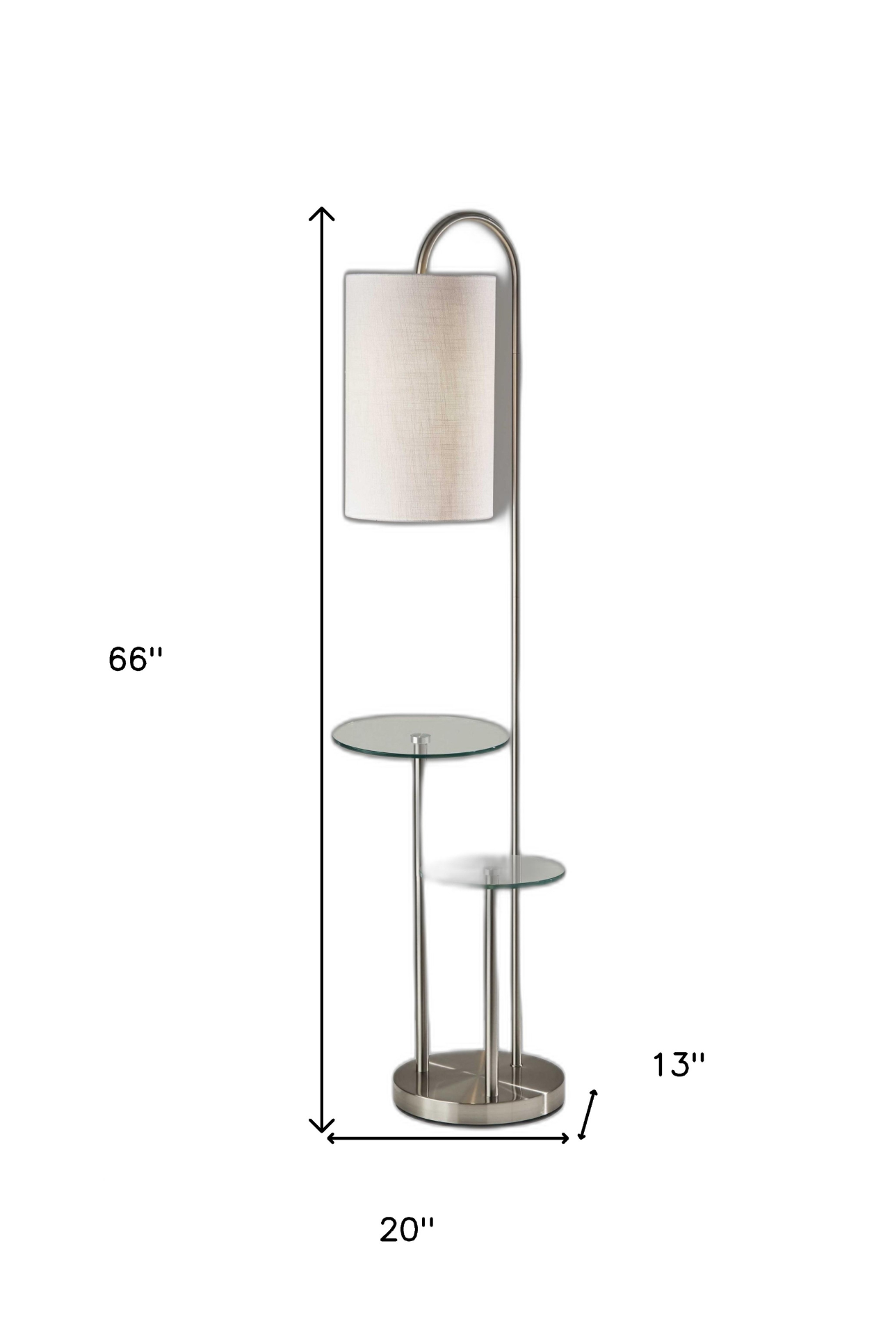 Contemporary Design Floor Lamp With Tray Table (66"H)