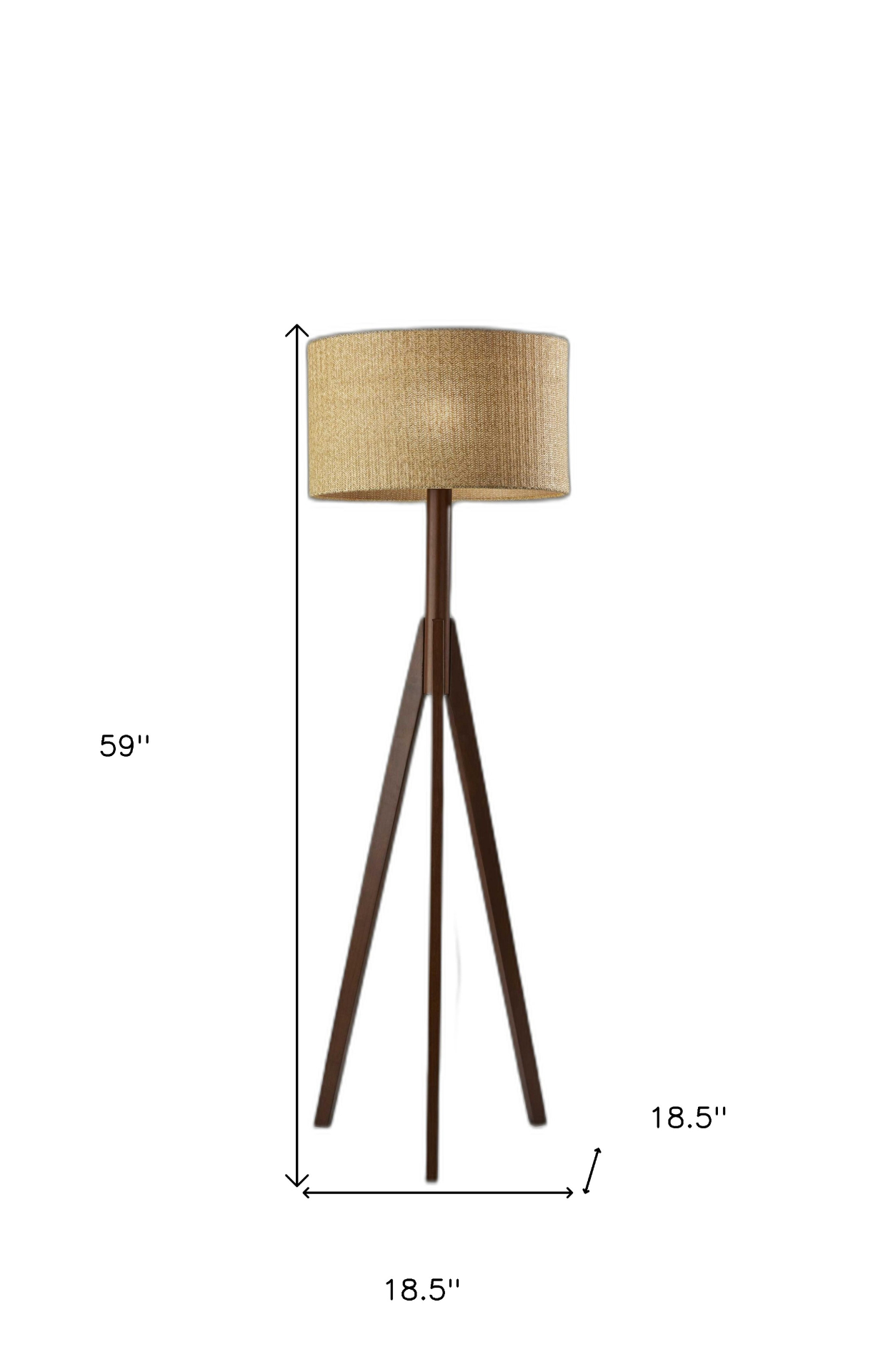 Modern & Industrial Designer Style Tripod Floor Lamp (59"H)