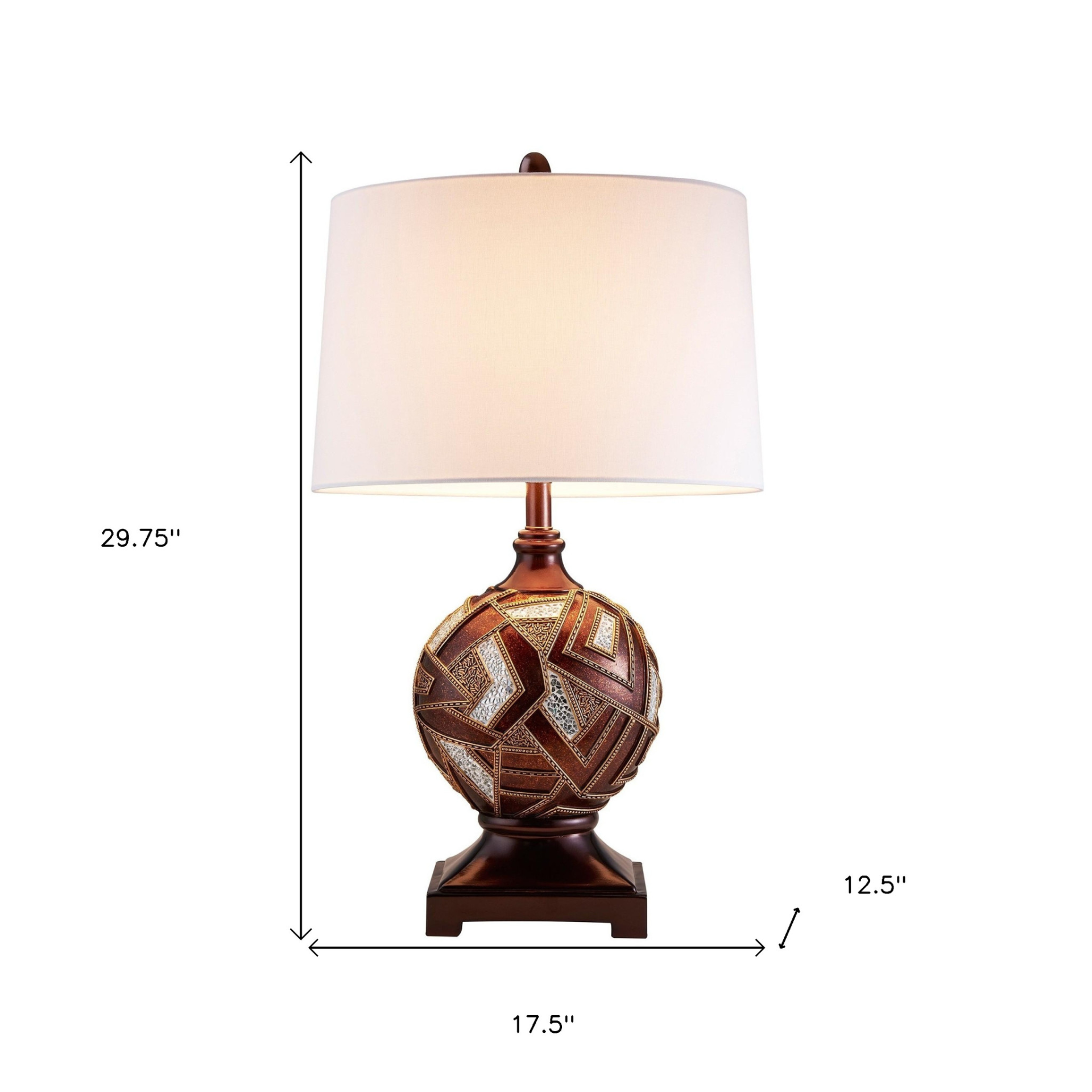 Geometric Mosaic Design Table Lamp (1 Pc) 30.0"