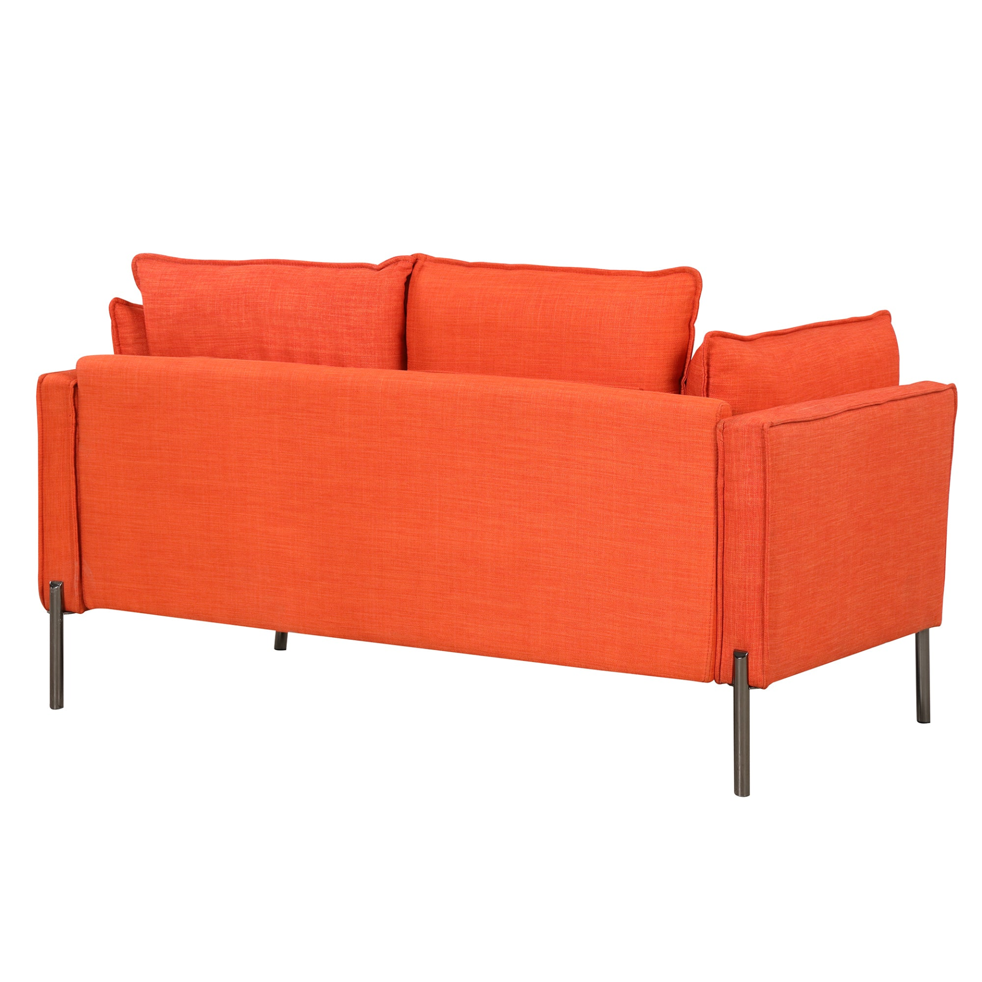 Orange - Classic Modern Style Loveseat Sofa (56")