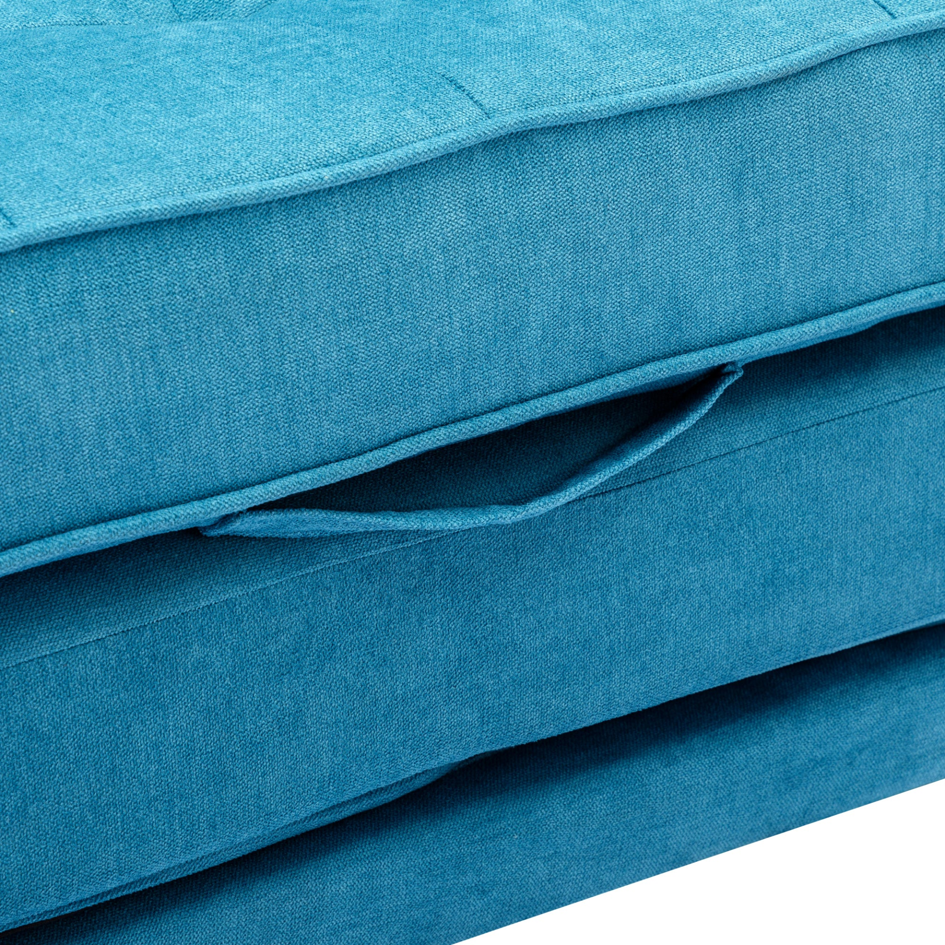 Bright Blue - Contemporary Loveseat Style Sofa with Pull-Out Bed (59")