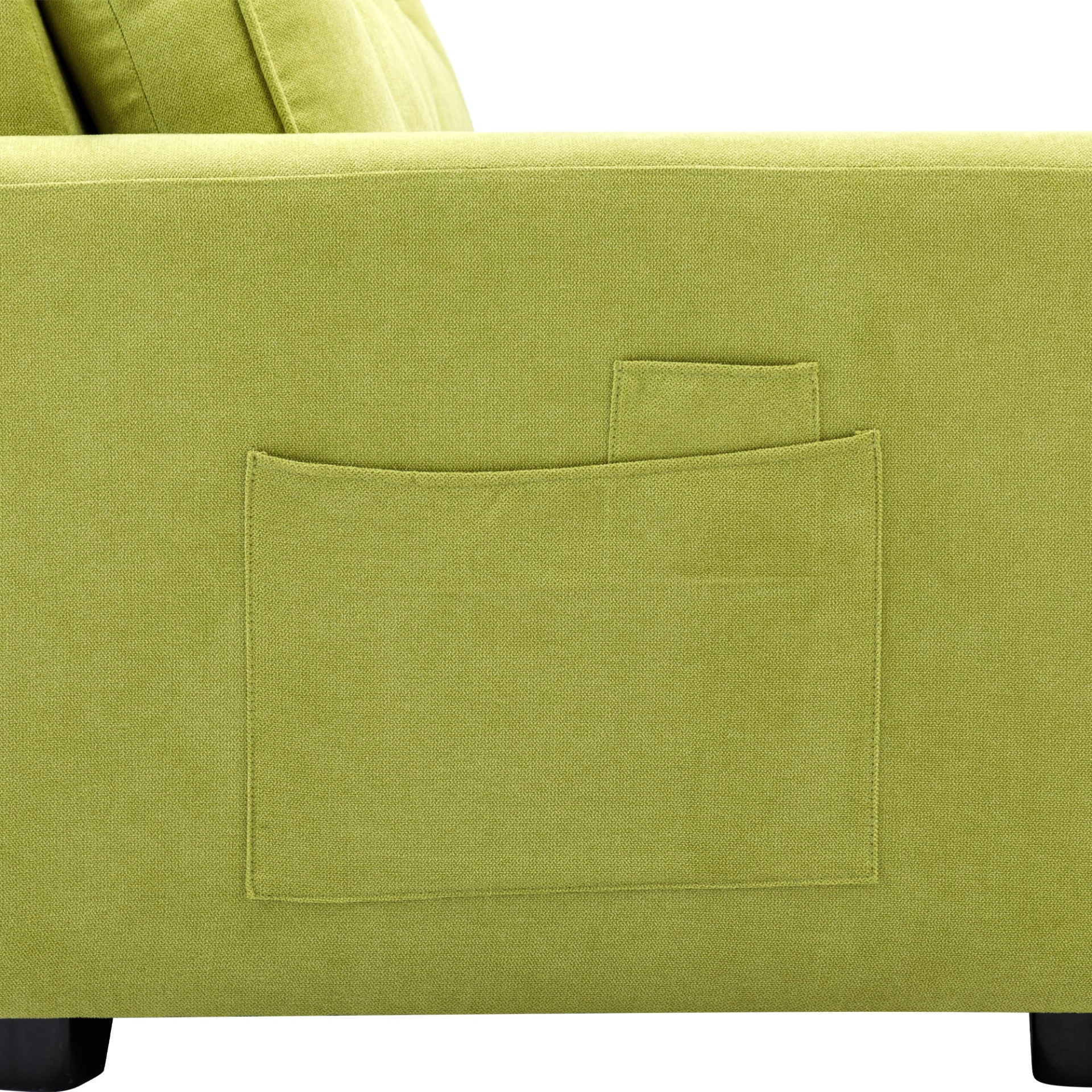 Bright Green - Contemporary Loveseat Style Sofa with Pull-Out Bed (59")