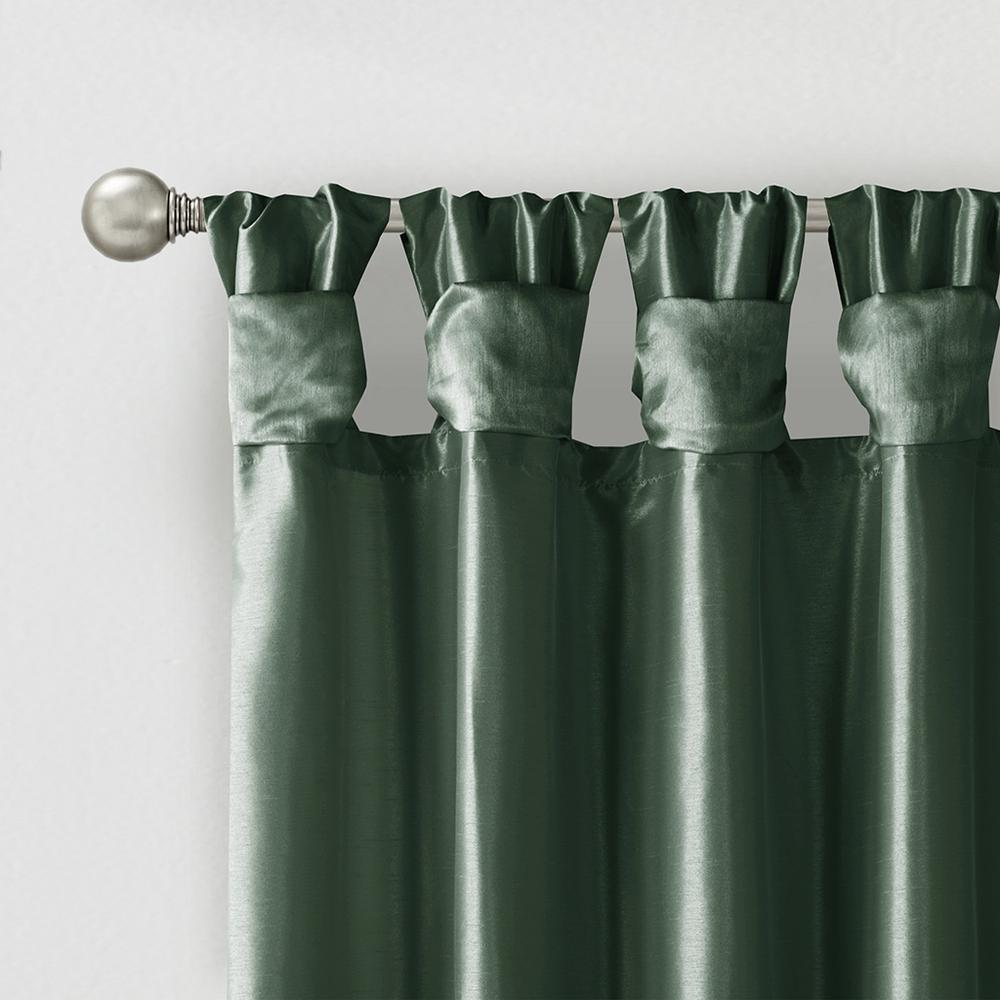 Rich Green - Elegant Twist Tab Blackout Curtain Panel (84")
