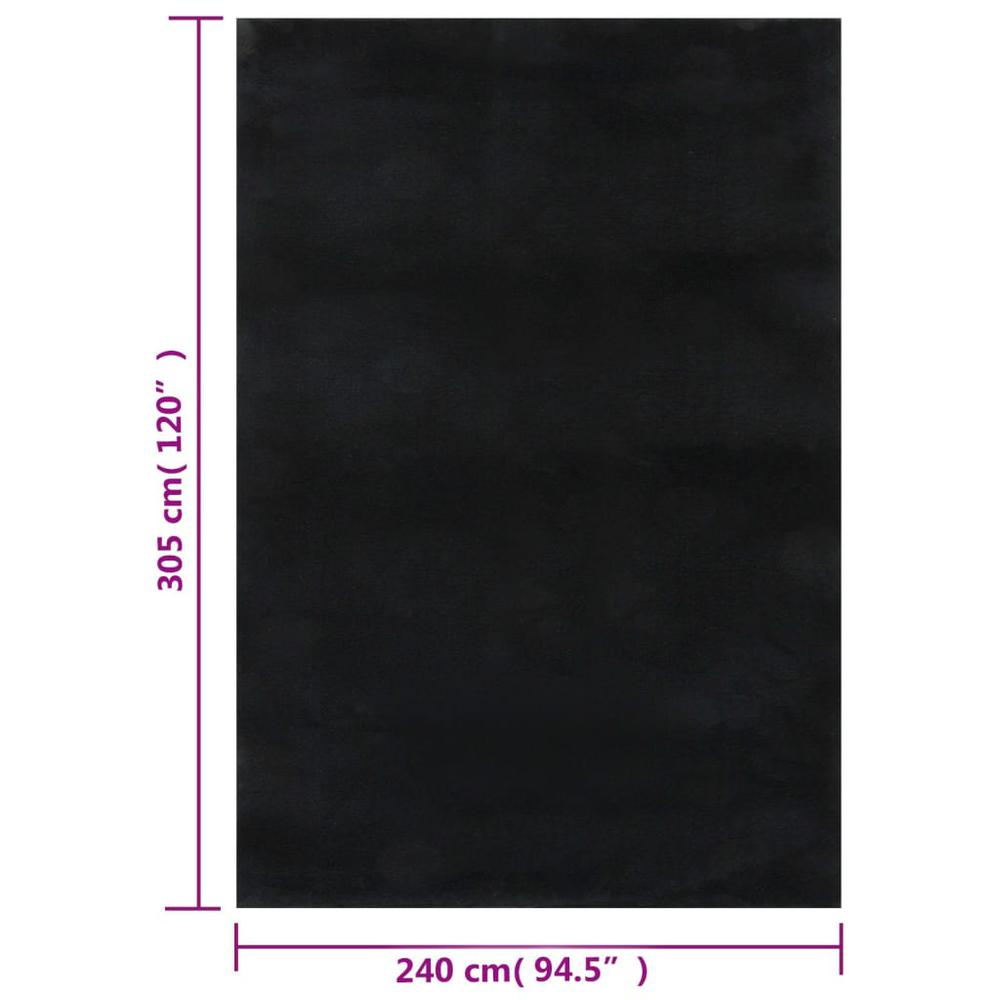 Black - Chic Fluffy Transitional Rug (8'x10')