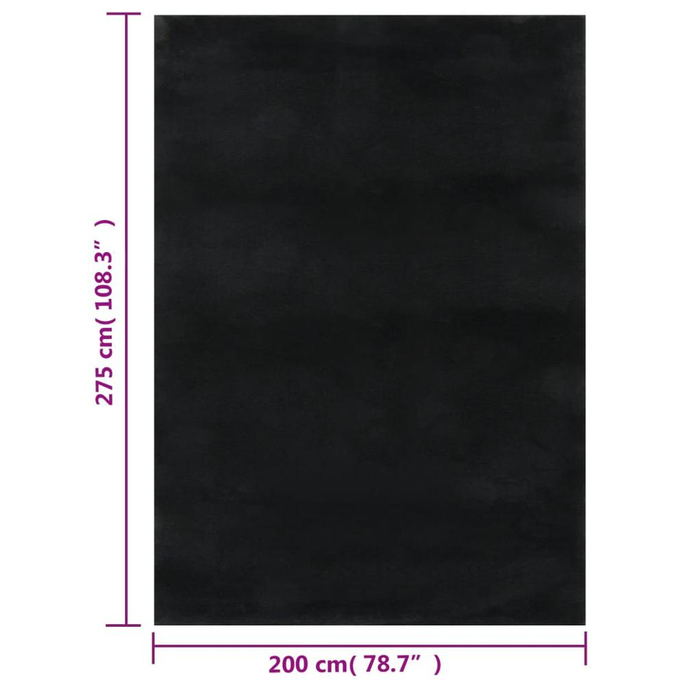Black - Chic Fluffy Transitional Rug (7'x9')