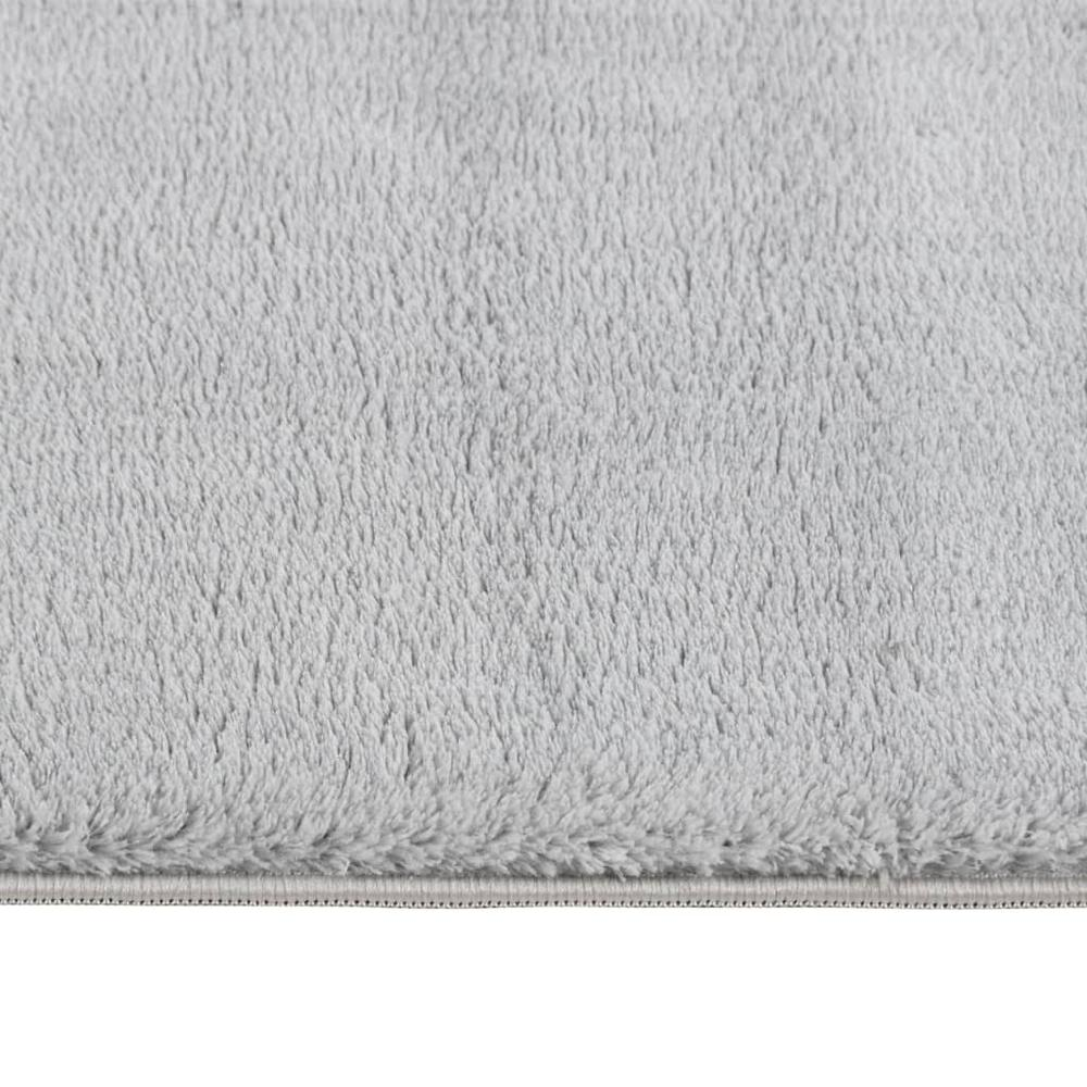 Soft Grey - Chic Fluffy Transitional Rug (8'x11')