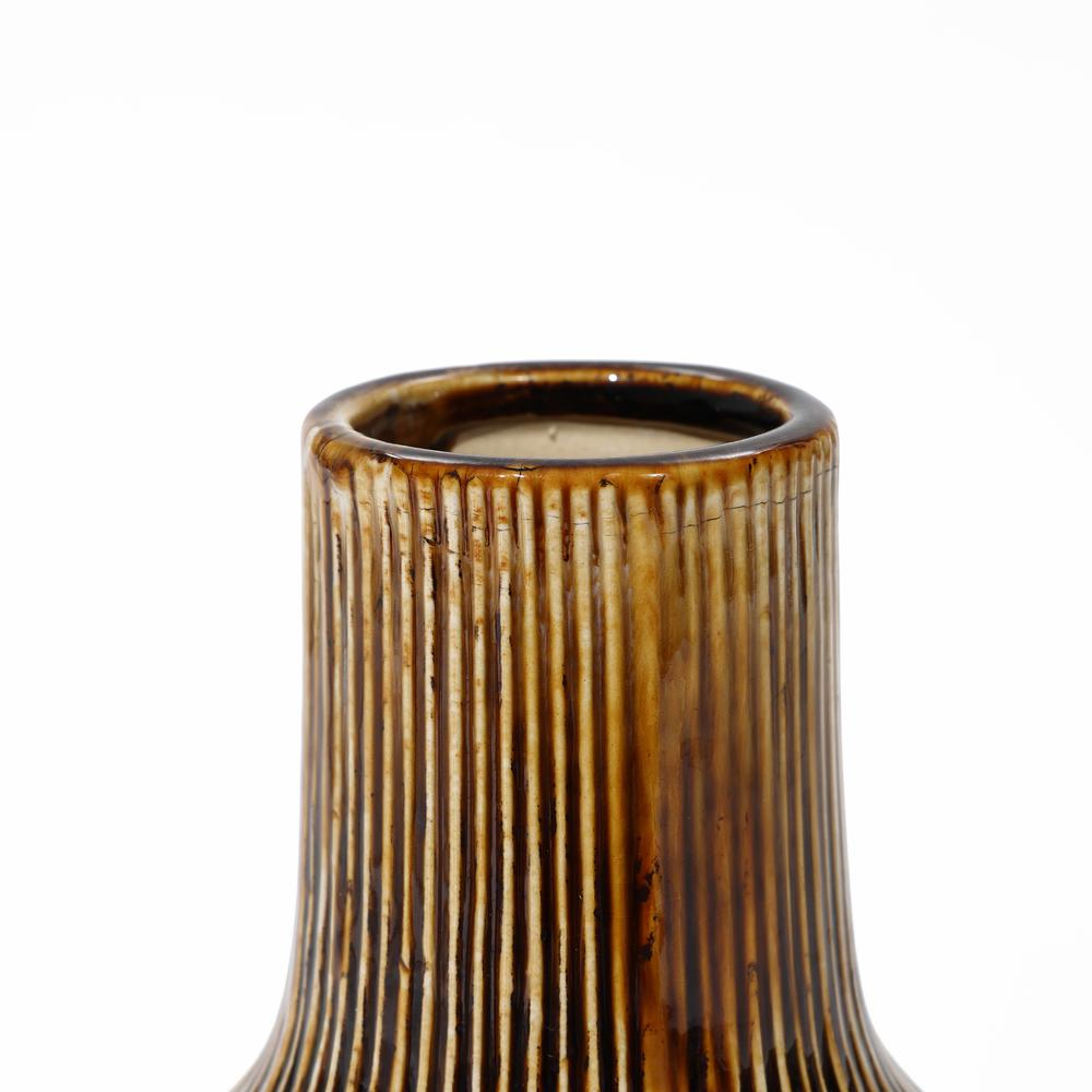 Earth Tones Ombre 15-Inch Tall Stoneware Vase
