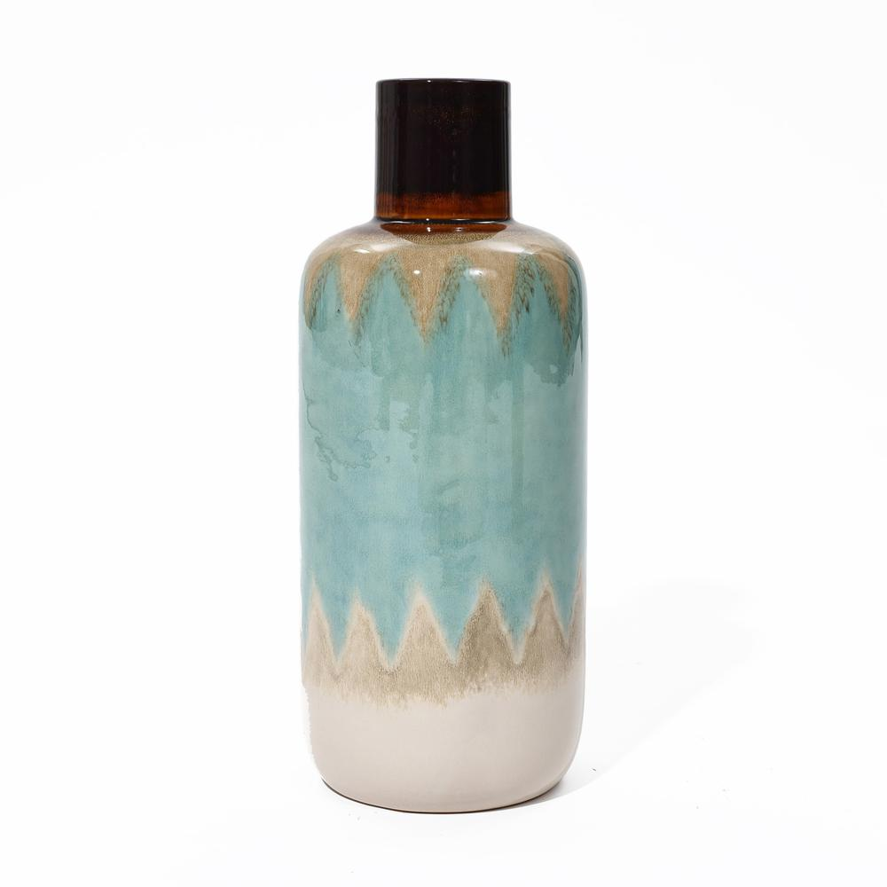 Ocean Ombre 15.35-Inch Tall Stoneware Vase
