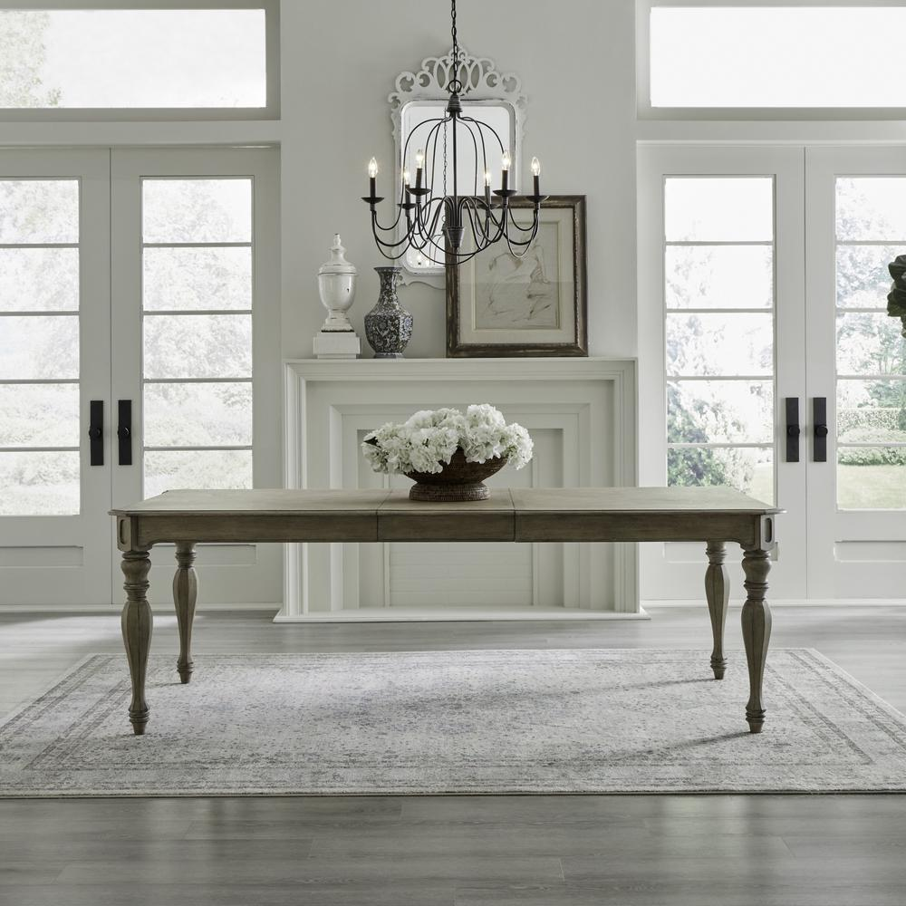 Tweed Taupe Mist/Weathered Bisque Finish - Stylish Magnolia Manor Dining Table Set (5 Pc)