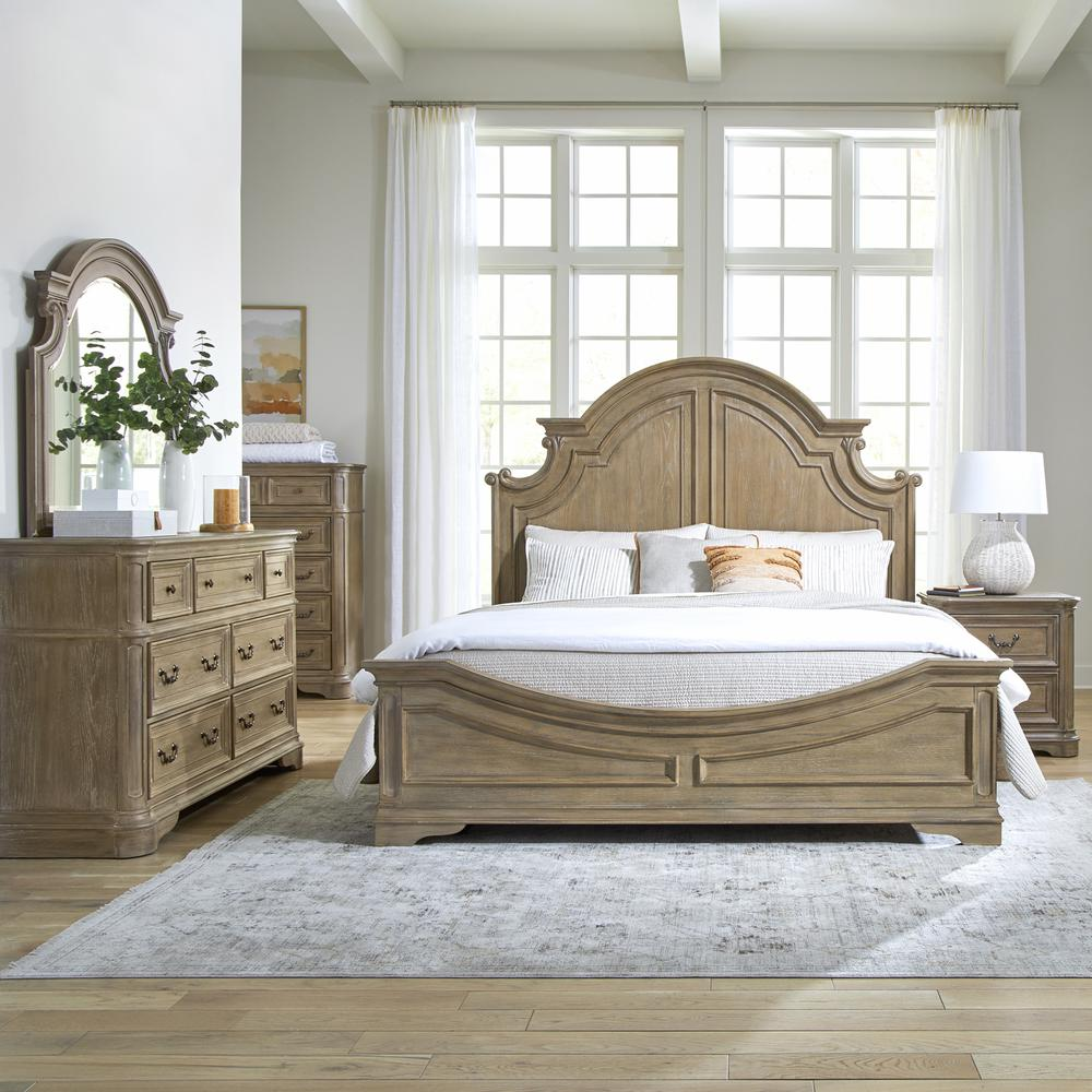 King - Masterpiece Magnolia Manor Bed Set (Panel Bed, Dresser & Mirror, Chest, Night Stand)