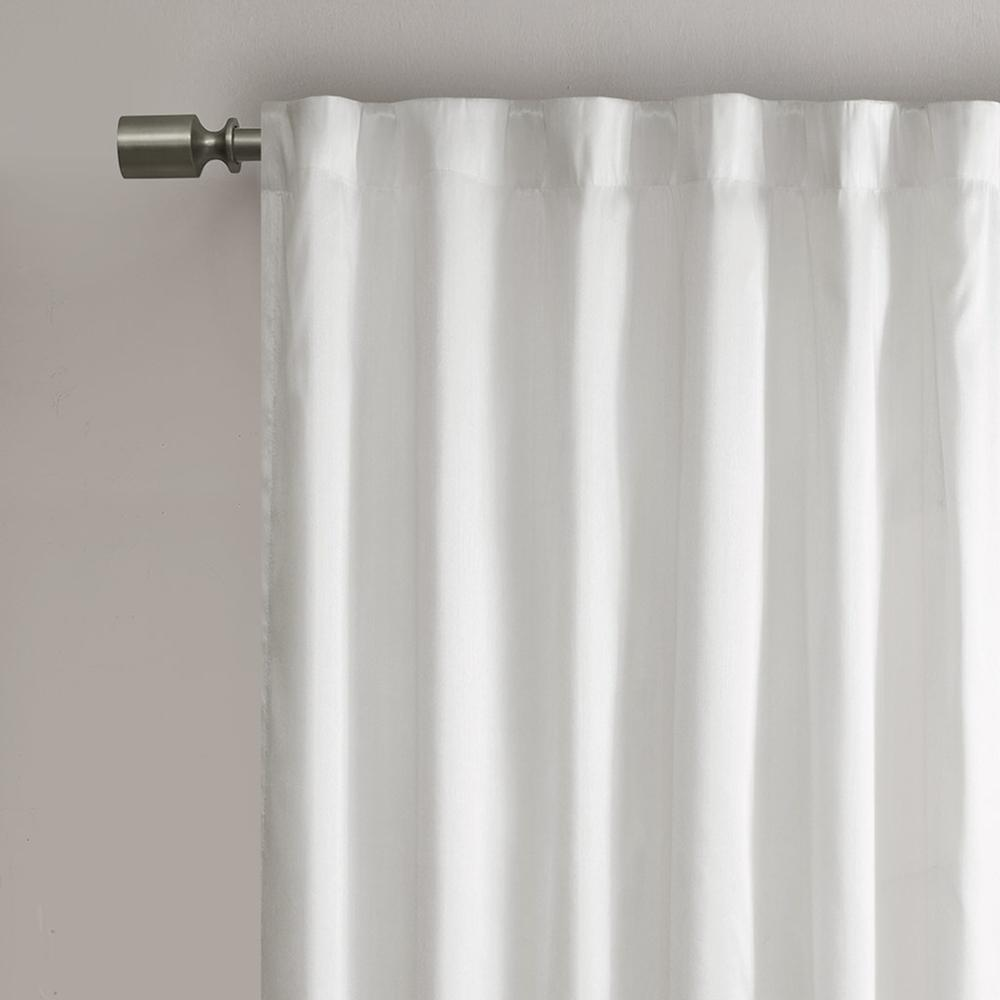 Off White - Nature's Elegance Embroidered Curtain Panel (95")