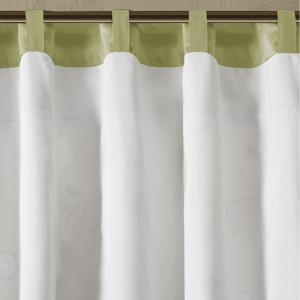 Green - Bliss Floral Embroidered Curtain Panel (84")