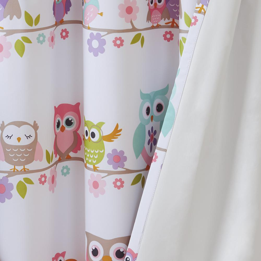 Cheerful Owls Blackout Curtain Panel (84")
