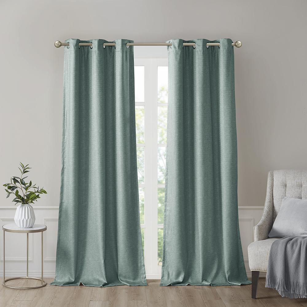 Green - Sleek Modern Room Darkening Curtain Panel Pair (95")