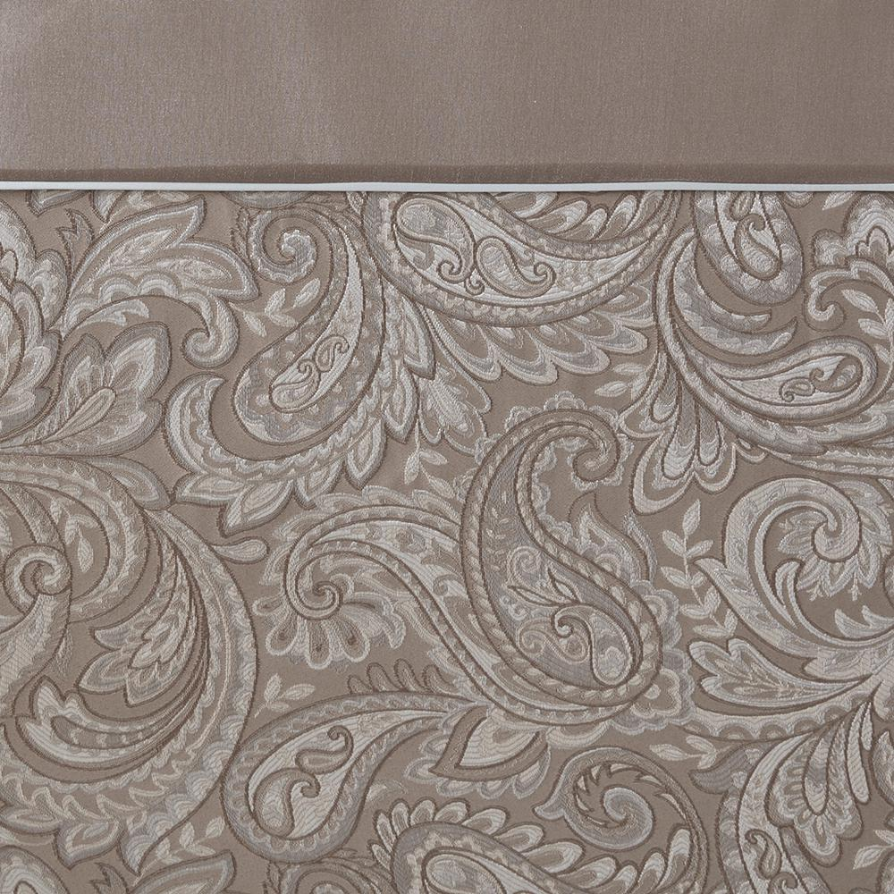 Taupe - Luxe Paisley Jacquard Shower Curtain (72")
