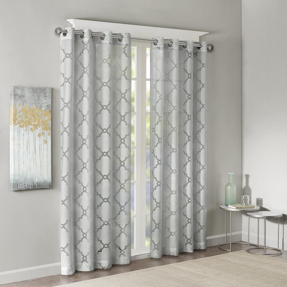 Grey - Soft Harmony Sheer Curtain Panel (84")