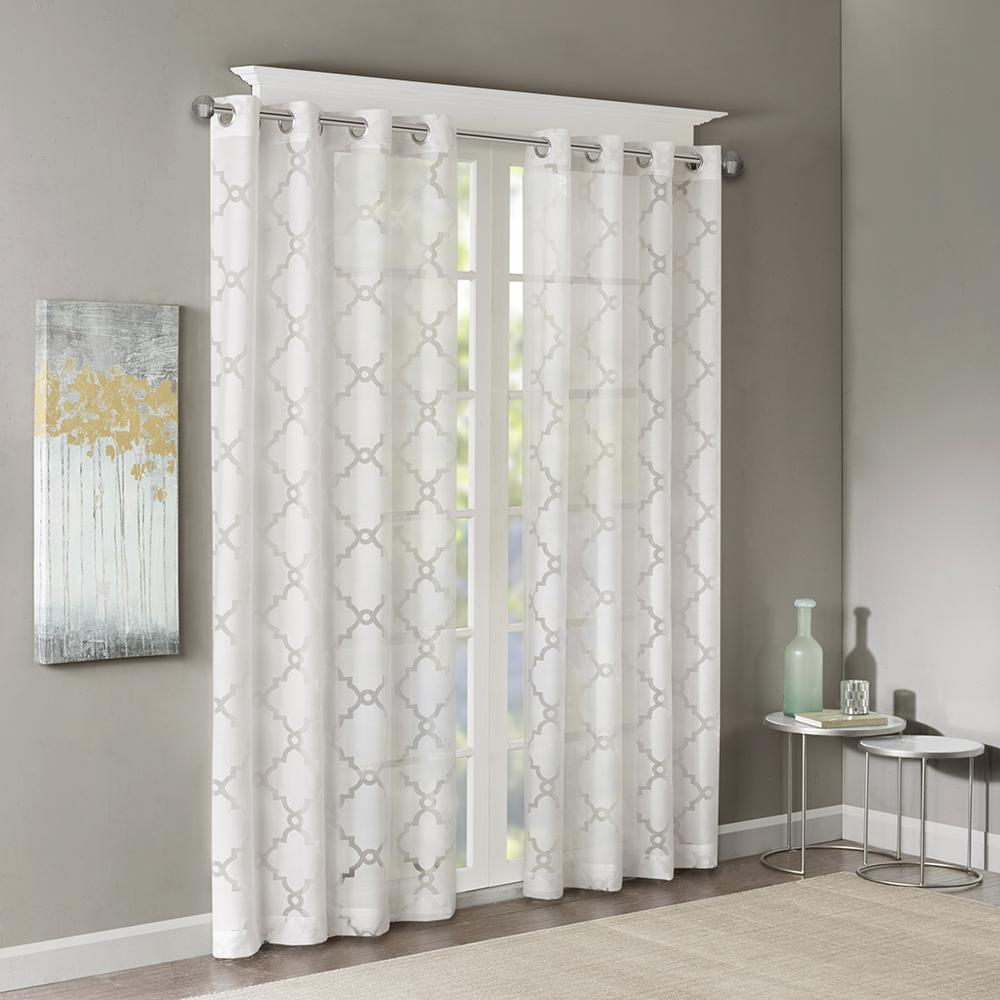 White - Soft Harmony Sheer Curtain Panel (84")