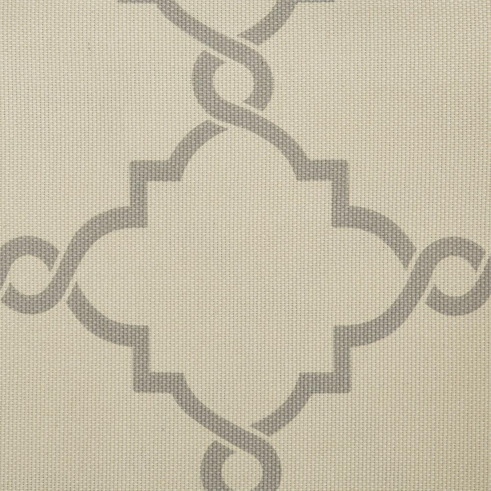 Soft Grey Pattern/Light Beige - Trendy Trellis Design Curtain Panel (63")