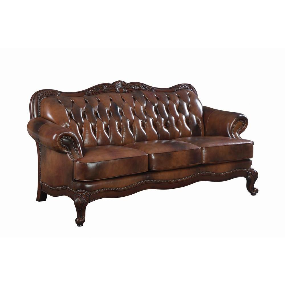 Earthy Tri Tone - Penthouse Style Rolled Arm Sofa