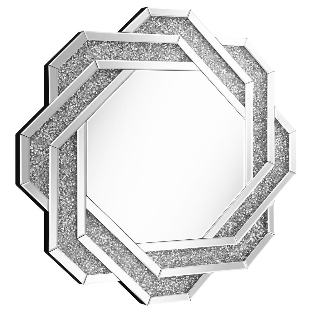 Fancy Braided Luster Dark Crystal Mirror (39.5")